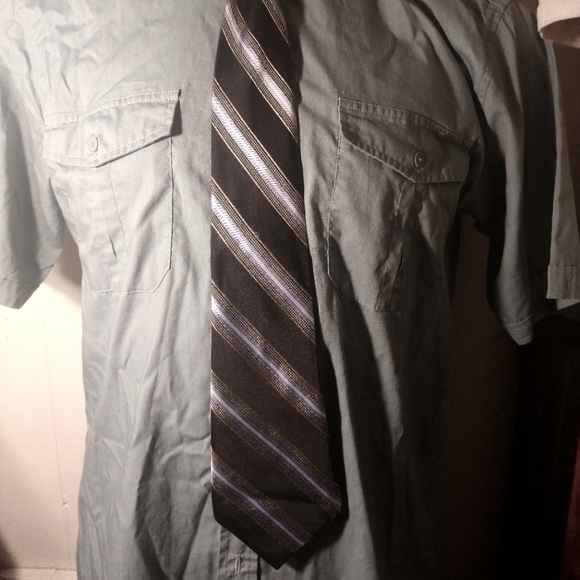 Michael Kors luxury one hundred percent silk black tie